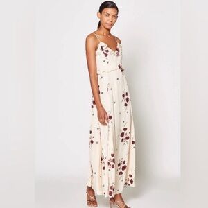 Joie Cassiel Ruffled Floral Maxi Dress Size S